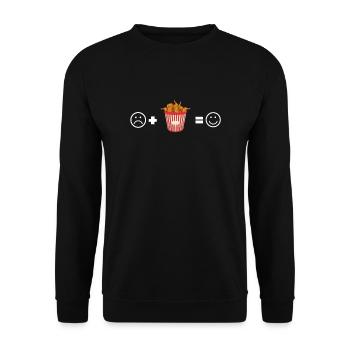 Chicken Wings Fried Chicken And Chicken Nuggets - Unisex Pullover - Schwarz - Vorne - Alina (178cm) & Michal (187cm)