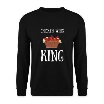 Chicken Wings Fried Chicken And Chicken Nuggets - Unisex Pullover - Schwarz - Vorne - Alina (178cm) & Michal (187cm)