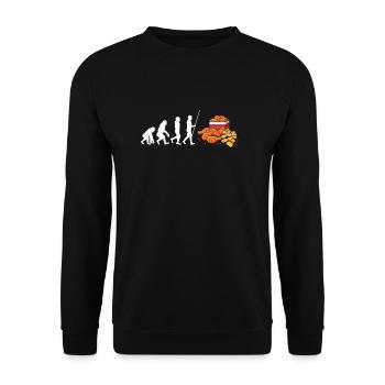 Chicken Wings Fried Chicken And Chicken Nuggets - Unisex Pullover - Schwarz - Vorne - Alina (178cm) & Michal (187cm)