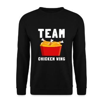 Chicken Wings Fried Chicken And Chicken Nuggets - Unisex Pullover - Schwarz - Vorne - Alina (178cm) & Michal (187cm)