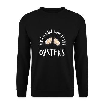Oyster Shuck Shucking Seafood And Clam Digger - Unisex Sweatshirt - black - Front - Alina (178cm) & Michal (187cm)