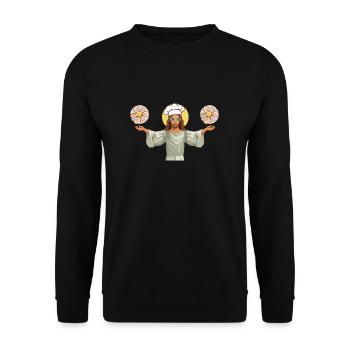 Oyster Shuck Shucking Seafood And Clam Digger - Unisex Sweatshirt - black - Front - Alina (178cm) & Michal (187cm)