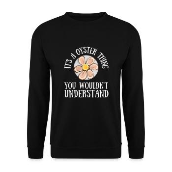 Oyster Shuck Shucking Seafood And Clam Digger - Unisex Sweatshirt - black - Front - Alina (178cm) & Michal (187cm)