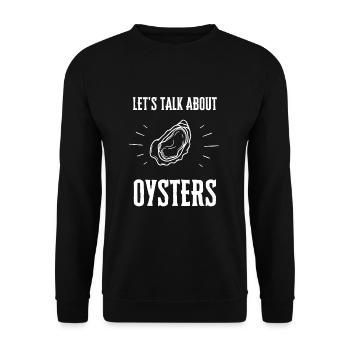 Oyster Shuck Shucking Seafood And Clam Digger - Unisex Sweatshirt - black - Front - Alina (178cm) & Michal (187cm)