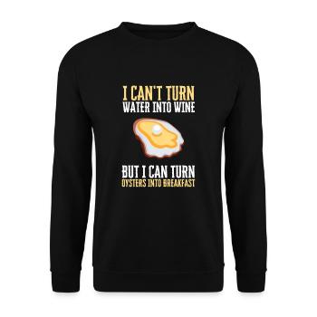 Oyster Shuck Shucking Seafood And Clam Digger - Unisex Sweatshirt - black - Front - Alina (178cm) & Michal (187cm)