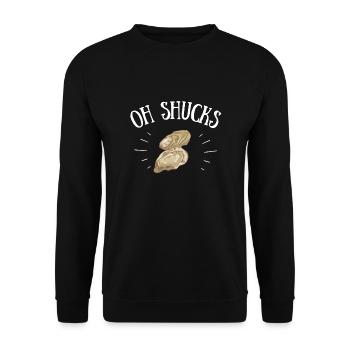 Oyster Shuck Shucking Seafood And Clam Digger - Unisex Sweatshirt - black - Front - Alina (178cm) & Michal (187cm)