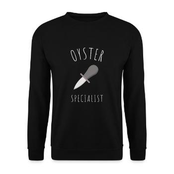 Oyster Shuck Shucking Seafood And Clam Digger - Unisex Sweatshirt - black - Front - Alina (178cm) & Michal (187cm)