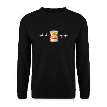 Soupe en conserve Liquide Nourriture Cook Restaurant Gourmand - Sweat-shirt Unisexe - noir - Devant - Alina (178cm) & Michal (187cm)