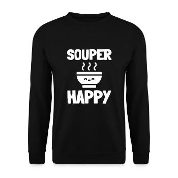 Soupe en conserve Liquide Nourriture Cook Restaurant Gourmand - Sweat-shirt Unisexe - noir - Devant - Alina (178cm) & Michal (187cm)