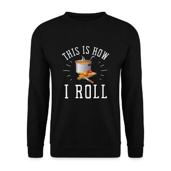 Canned Soup Liquid Food Cook Restaurant Food Lover - Unisex Pullover - Schwarz - Vorne - Alina (178cm) & Michal (187cm)