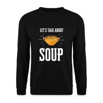 Soupe en conserve Liquide Nourriture Cook Restaurant Gourmand - Sweat-shirt Unisexe - noir - Devant - Alina (178cm) & Michal (187cm)