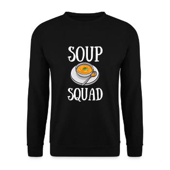 Soupe en conserve Liquide Nourriture Cook Restaurant Gourmand - Sweat-shirt Unisexe - noir - Devant - Alina (178cm) & Michal (187cm)