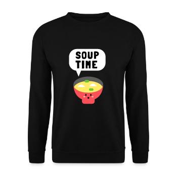 Soupe en conserve Liquide Nourriture Cook Restaurant Gourmand - Sweat-shirt Unisexe - noir - Devant - Alina (178cm) & Michal (187cm)