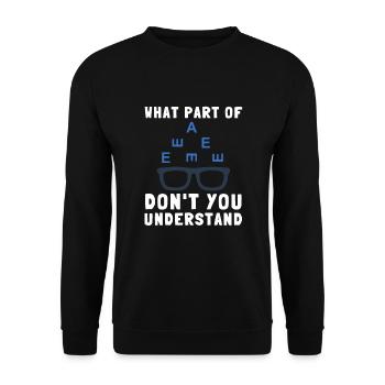 Ophtalmologiste Optométriste Optométrie et Opticien - Sweat-shirt Unisexe - noir - Devant - Alina (178cm) & Michal (187cm)