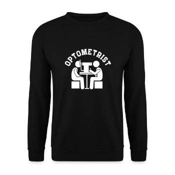 Ophtalmologiste Optométriste Optométrie et Opticien - Sweat-shirt Unisexe - noir - Devant - Alina (178cm) & Michal (187cm)