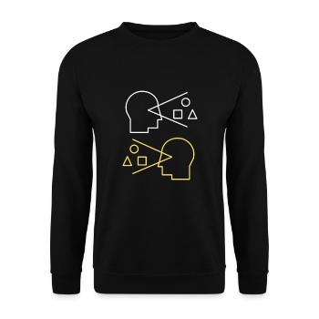 Ophtalmologiste Optométriste Optométrie et Opticien - Sweat-shirt Unisexe - noir - Devant - Alina (178cm) & Michal (187cm)