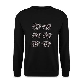 Ophtalmologiste Optométriste Optométrie et Opticien - Sweat-shirt Unisexe - noir - Devant - Alina (178cm) & Michal (187cm)