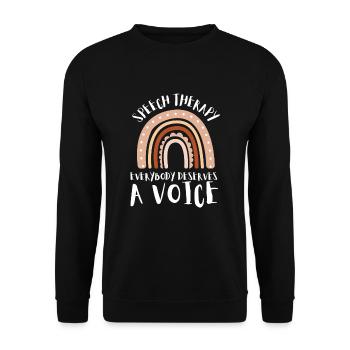 Speech Language Pathologist Speech Therapy SLP - Unisex Pullover - Schwarz - Vorne - Alina (178cm) & Michal (187cm)