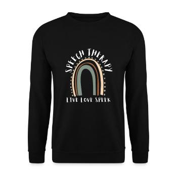 Speech Language Pathologist Speech Therapy SLP - Unisex Pullover - Schwarz - Vorne - Alina (178cm) & Michal (187cm)