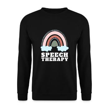 Speech Language Pathologist Speech Therapy SLP - Unisex Pullover - Schwarz - Vorne - Alina (178cm) & Michal (187cm)