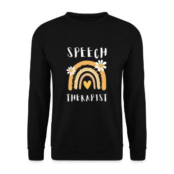 Speech Language Pathologist Speech Therapy SLP - Unisex Pullover - Schwarz - Vorne - Alina (178cm) & Michal (187cm)