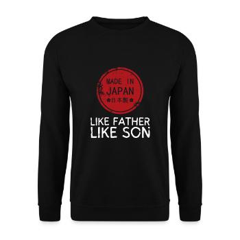Comme Père Comme Fils Origine Origine Origine Des Pères Fête des Pères - Sweat-shirt Unisexe - noir - Devant - Alina (178cm) & Michal (187cm)