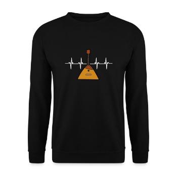 Balalaika Guitar Ukulele Baglama Russian Folk - Unisex Pullover - Schwarz - Vorne - Alina (178cm) & Michal (187cm)