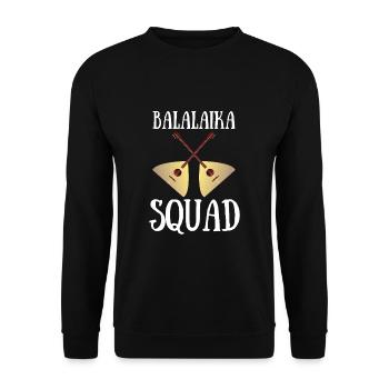 Balalaika Guitar Ukulele Baglama Russian Folk - Unisex Pullover - Schwarz - Vorne - Alina (178cm) & Michal (187cm)