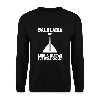 Balalaika Guitar Ukulele Baglama Russian Folk - Unisex Pullover - Schwarz - Vorne - Alina (178cm) & Michal (187cm)