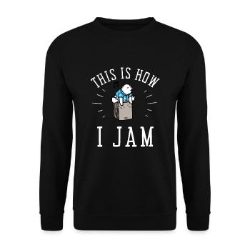 Cajon Box Drum Instrument Peruvian Cajon - Unisex Pullover - Schwarz - Vorne - Alina (178cm) & Michal (187cm)