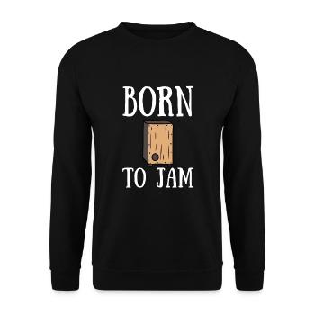 Cajon Box Drum Instrument Peruvian Cajon - Unisex Pullover - Schwarz - Vorne - Alina (178cm) & Michal (187cm)