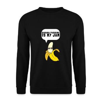 Banana Pudding Banana Bread Fruit Dessert Cooking - Unisex Sweatshirt - black - Front - Alina (178cm) & Michal (187cm)