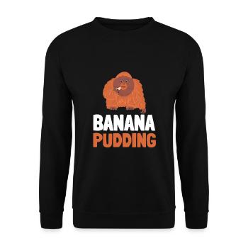 Banana Pudding Banana Bread Fruit Dessert Cooking - Unisex Sweatshirt - black - Front - Alina (178cm) & Michal (187cm)