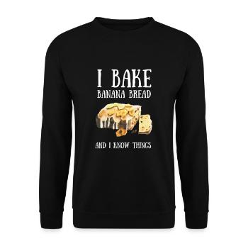 Banana Pudding Banana Bread Fruit Dessert Cooking - Unisex Sweatshirt - black - Front - Alina (178cm) & Michal (187cm)