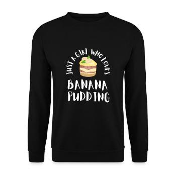 Banana Pudding Banana Bread Fruit Dessert Cooking - Unisex Sweatshirt - black - Front - Alina (178cm) & Michal (187cm)