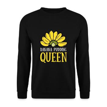 Banana Pudding Banana Bread Fruit Dessert Cooking - Unisex Sweatshirt - black - Front - Alina (178cm) & Michal (187cm)