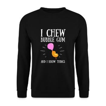 Bubble Gum Gumball Sweet Candy Machine Bubblegum - Unisex Sweatshirt - black - Front - Alina (178cm) & Michal (187cm)