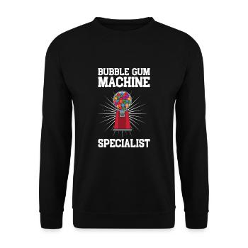 Bubble Gum Gumball Sweet Candy Machine Bubblegum - Unisex Sweatshirt - black - Front - Alina (178cm) & Michal (187cm)