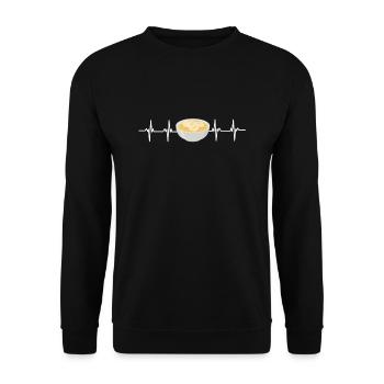 Porridge Cereal Grits Kasha Upma Rice And Oats - Unisex Sweatshirt - black - Front - Alina (178cm) & Michal (187cm)