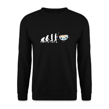 Porridge Cereal Grits Kasha Upma Rice And Oats - Unisex Sweatshirt - black - Front - Alina (178cm) & Michal (187cm)