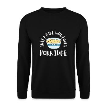 Porridge Cereal Grits Kasha Upma Rice And Oats - Unisex Sweatshirt - black - Front - Alina (178cm) & Michal (187cm)