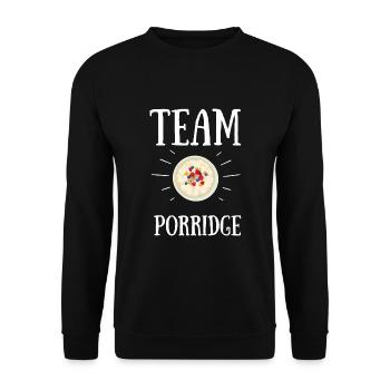 Porridge Cereal Grits Kasha Upma Rice And Oats - Unisex Sweatshirt - black - Front - Alina (178cm) & Michal (187cm)