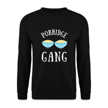Porridge Cereal Grits Kasha Upma Rice And Oats - Unisex Sweatshirt - black - Front - Alina (178cm) & Michal (187cm)
