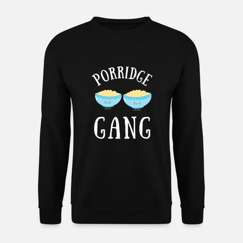 Porridge Cereal Grits Kasha Upma Rice And Oats - Unisex Pullover - Schwarz