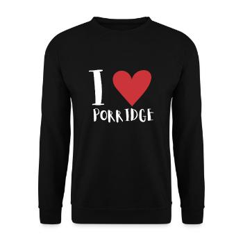 Porridge Cereal Grits Kasha Upma Rice And Oats - Unisex Sweatshirt - black - Front - Alina (178cm) & Michal (187cm)
