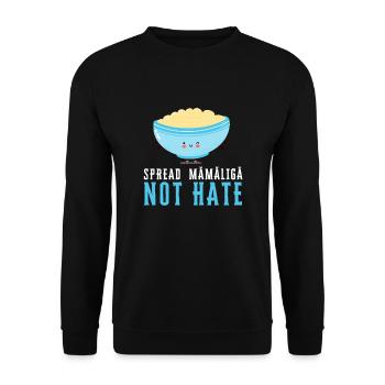 Mamaliga Romanian Moldovan Porridge Polenta - Unisex Sweatshirt - black - Front - Alina (178cm) & Michal (187cm)
