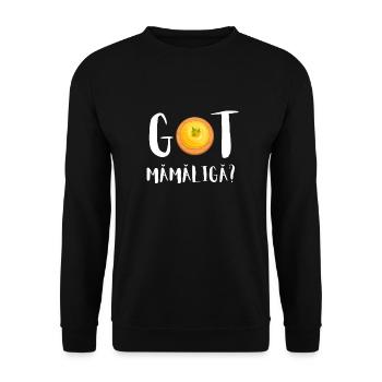 Mamaliga Romanian Moldovan Porridge Polenta - Unisex Sweatshirt - black - Front - Alina (178cm) & Michal (187cm)