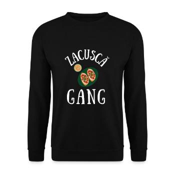 Zacusca Mamaliga Romanian Moldovian Romanian Food - Unisex Pullover - Schwarz - Vorne - Alina (178cm) & Michal (187cm)