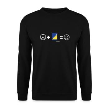 Bosnie Burek Bosnie-Herzégovine patriotique - Sweat-shirt Unisexe - noir - Devant - Alina (178cm) & Michal (187cm)