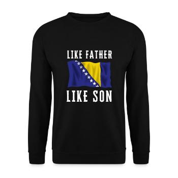 Bosnie Burek Bosnie-Herzégovine patriotique - Sweat-shirt Unisexe - noir - Devant - Alina (178cm) & Michal (187cm)